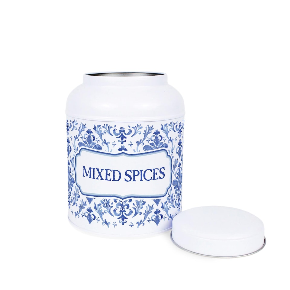 image 1 of Oriental Ink Mixed Spices Canister - Small Domed Lid Kitchen Storage Jar