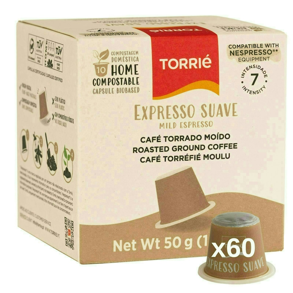 image 1 of Home Compostable - Mild Taste Nespresso ® Compatible Biodegradable Coffee Capsules (60 Pods)