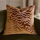 image 1 of Paoletti Tierra Cut Velvet Cushion | Bronze | Bronze