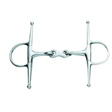 Korsteel Stainless Steel French Link Full Cheek Snaffle Bit - Silver - 5.5in