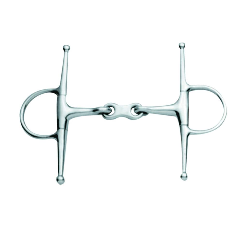 Korsteel Stainless Steel French Link Full Cheek Snaffle Bit - Silver - 5.5in