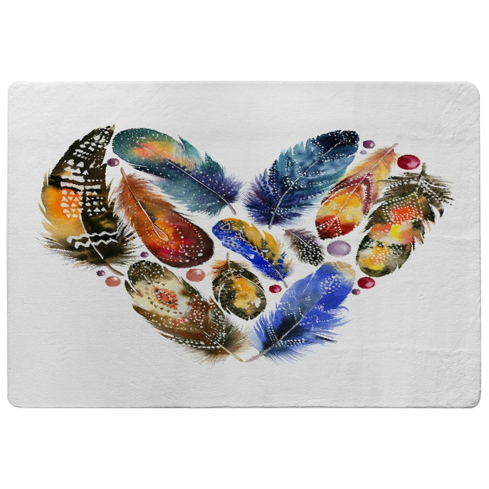 image 1 of Boho tribal heart (Rug) Multi | Large: 140x200cm
