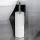 image 2 of Showerdrape Bianco Frost Onyx White Striped Toilet Brush & Holder