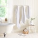 image 2 of D & D Popcorn Check Bath Sheet White