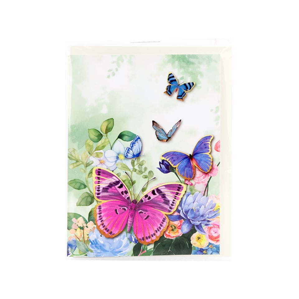 image 1 of Fluttering Grace Butterfly 3D Pop Up Greeting Card