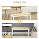 image 5 of HOMCOM Wood Dining Bench Wooden Bench for 2 People, White