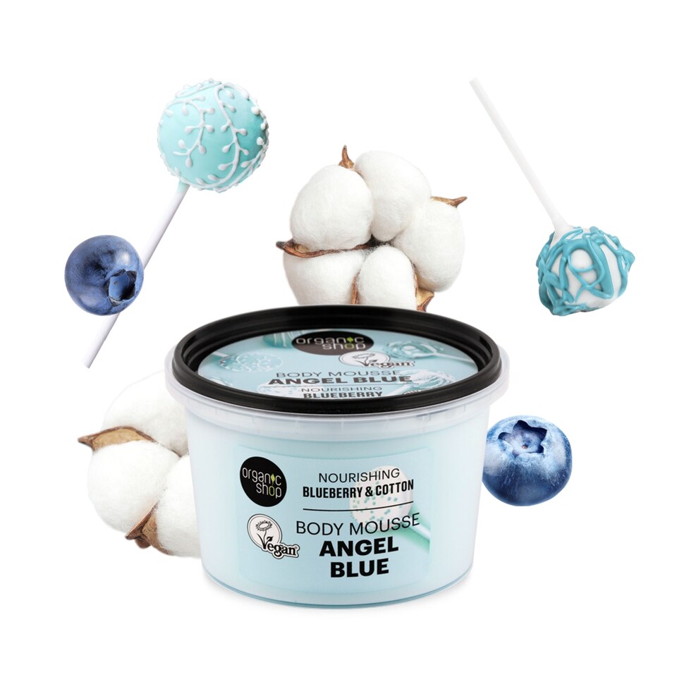 image 1 of Organic Shop Angel Blue Body Mousse Blueberry&Cotton 250ml