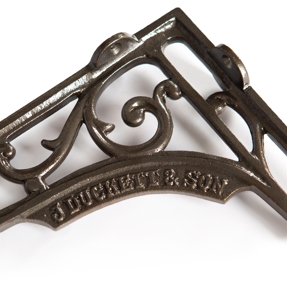 image 1 of Hammer & Tongs Ornate Iron Shelf Bracket - D200mm - Raw