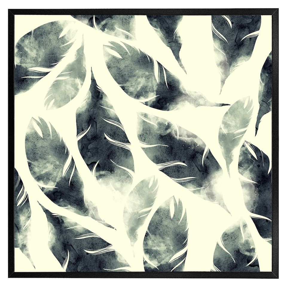 image 1 of Feathers fantastic birds  pattern (Picutre Frame) Grey | M