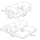 image 6 of Modern 3 Seater Sofa Bed Convertible Sofa to Bed Sherpa Fabric No Assembly Modern Living Room Furniture