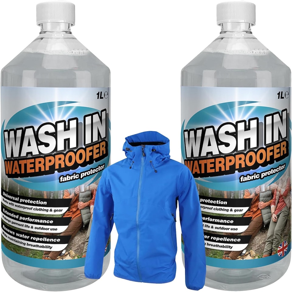 image 1 of 2 x 1 Litre Wash In Waterproofer Fabric Protector For All Outdoor Clothing