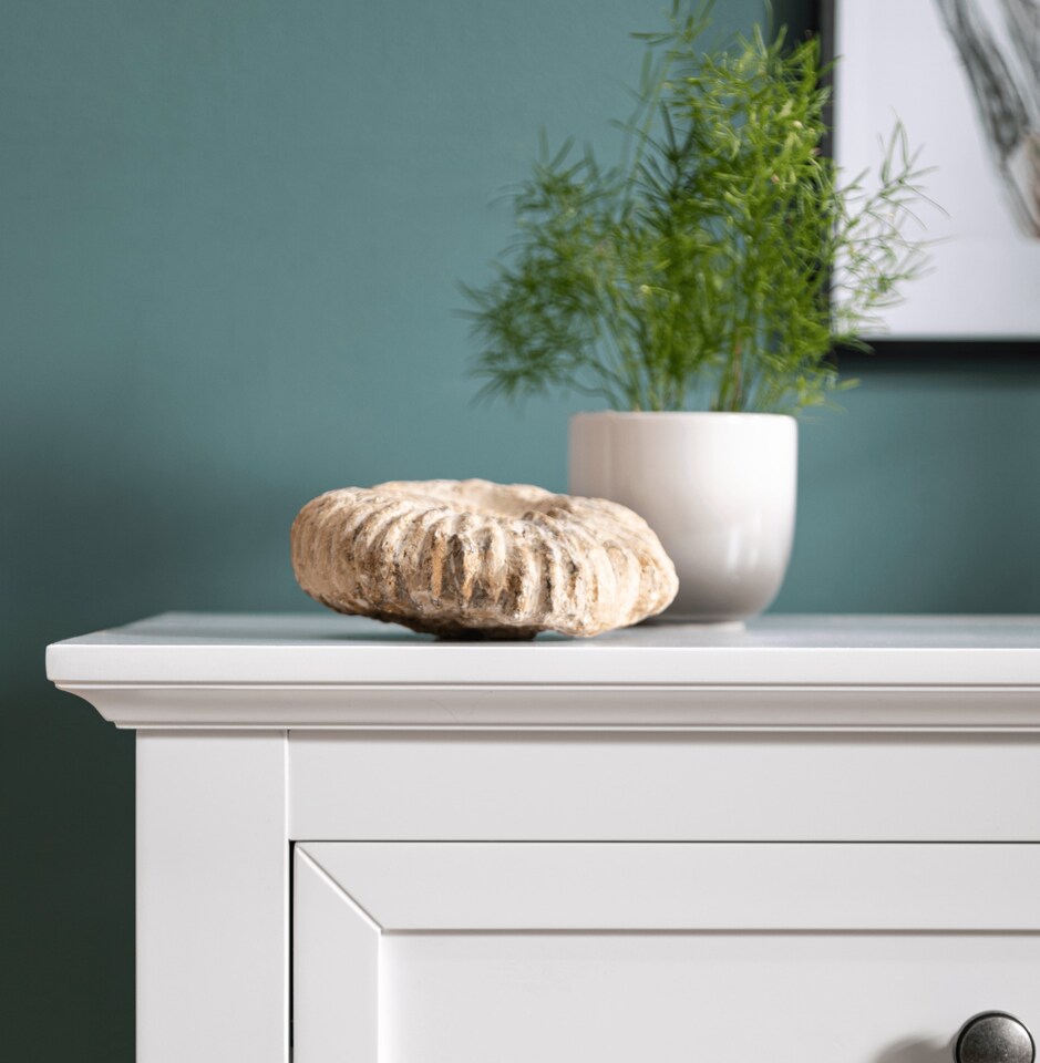 image 1 of Karlstad Chest of Drawers 3 Drawer Wide in Classic White