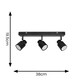 image 4 of ValueLights Benton Black IP44 Bar Bathroom Ceiling Light | Black