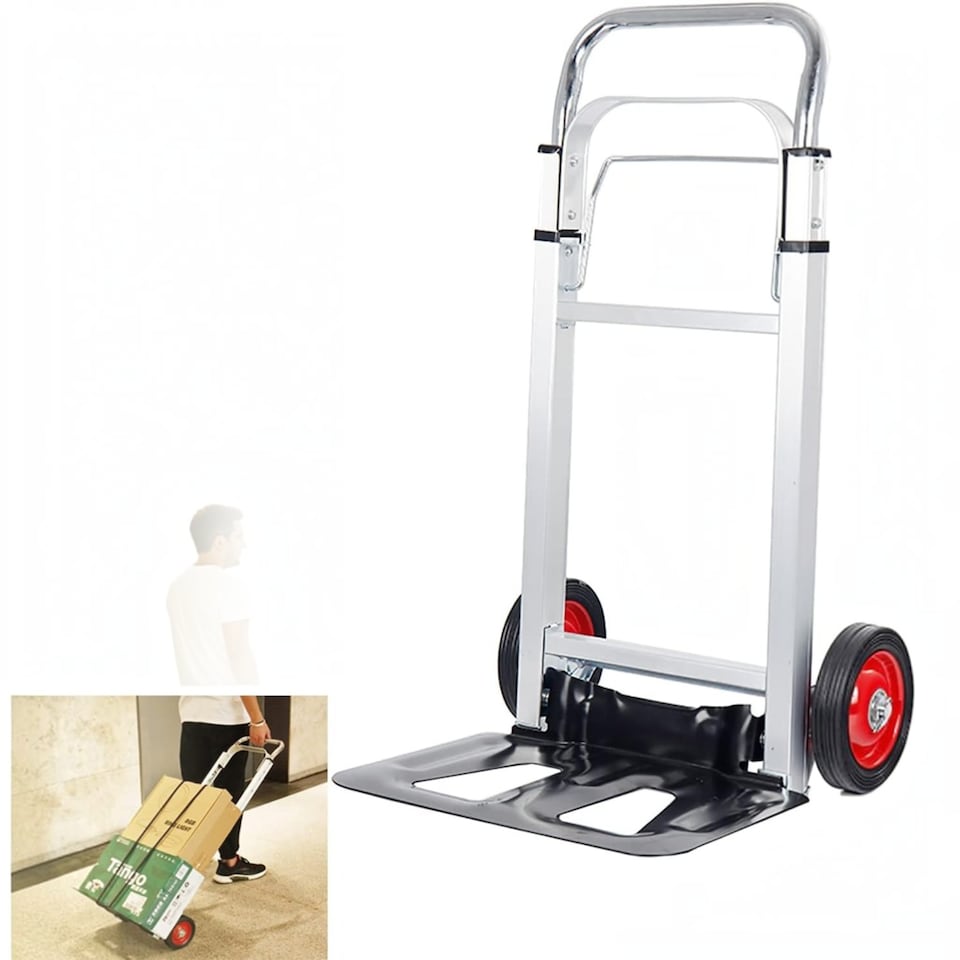 image 1 of TUFFMATE Sack Truck 90kg Folding Aluminium Hand Truck Trolley