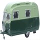 image 1 of Oxford Diecast Carlight Continental Caravan Dark Green/Sage Green