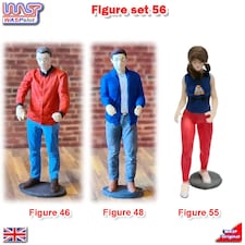 Trackside Unpainted Figures Scenery Display 3 x Arcade Players Set 56 New 1:32 Scale WASP