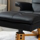 image 8 of HOMCOM Recliner Chair and Footstool PU Leather Wooden Base Black