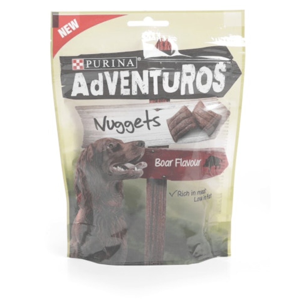 Adventuros Nuggets Dog Treats Boar Flavour 90g (Pack of 6)