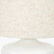 image 4 of Dandelion Flowers White Small Floral Ceramic Table Lamp | White | White | 1