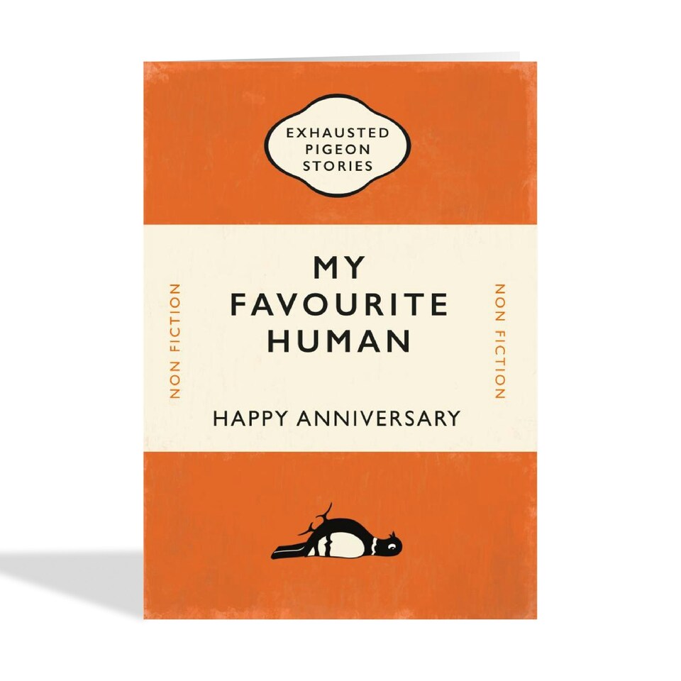 image 1 of Cute Favourite Human Book Anniversary Card