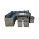 image 3 of The Tarporley Grey 9 Seat Corner Rattan Dining Set