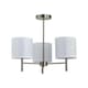 image 2 of Set of 2 Brea - Antique Brass Light Fittings with White Cut Out Shades Bronze | White