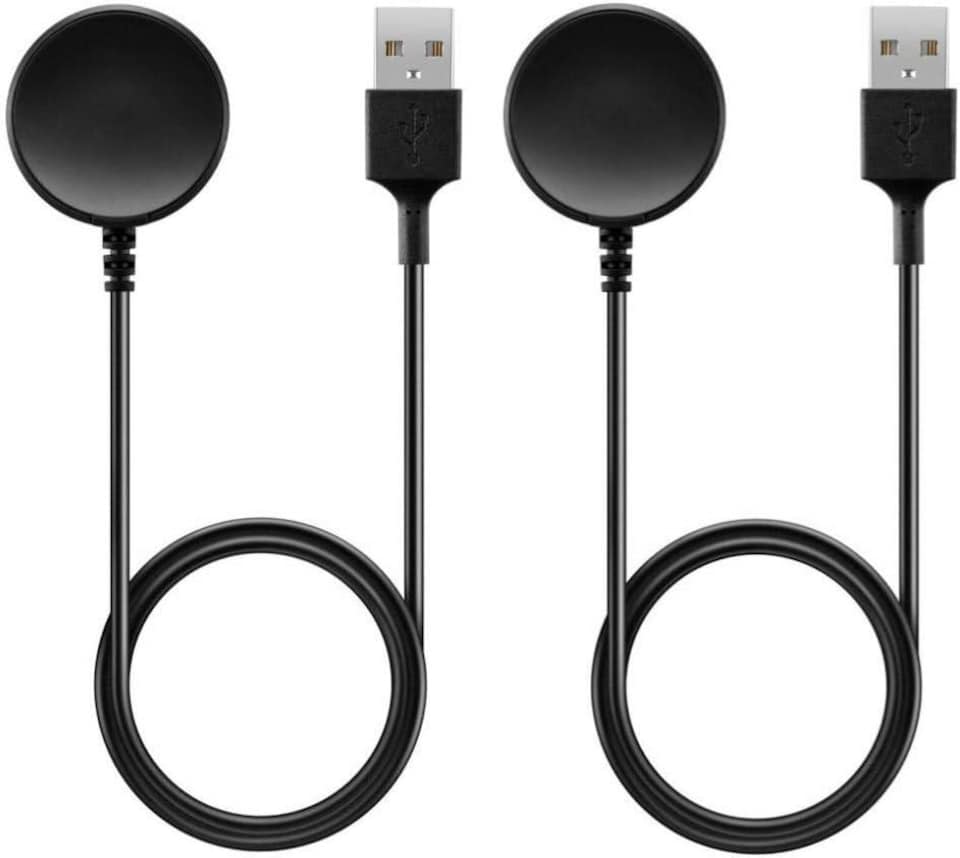 image 1 of Dyzi 2-Pack Magnetic Dock Charger Charging Cable USB-A 5V/2A for Samsung Galaxy Watch 7 6 5 4 3 Ultra FE Pro Classic Active 2/1 - Black