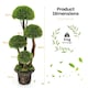 image 3 of COSTWAY 90 cm Artificial Tree Decor Topiary Ball Plant Green | One Size