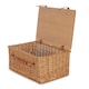 image 1 of Double Steamed Empty Picnic Basket with Pinewood Lid Brown | XL