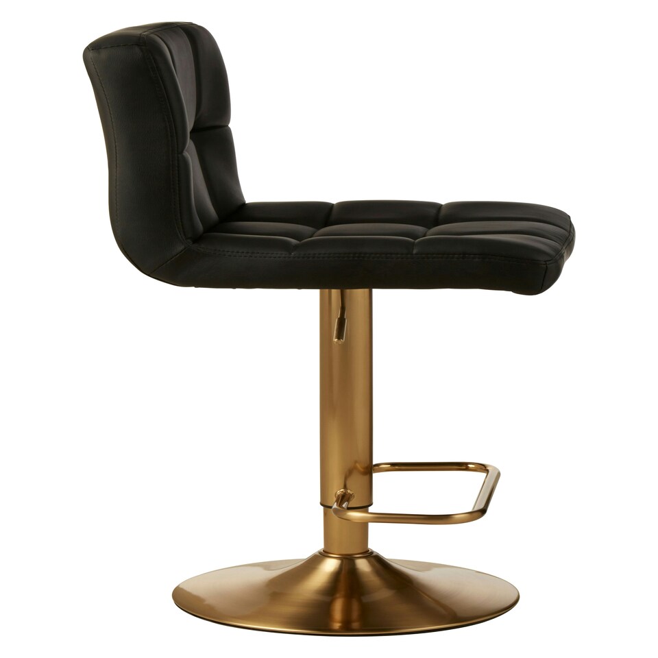 image 1 of Interiors by Premier Elegant Design Quilted Bar Stool, Comfort And Stable Counter Stool, Height Adjustable Contemporary Bar Stool