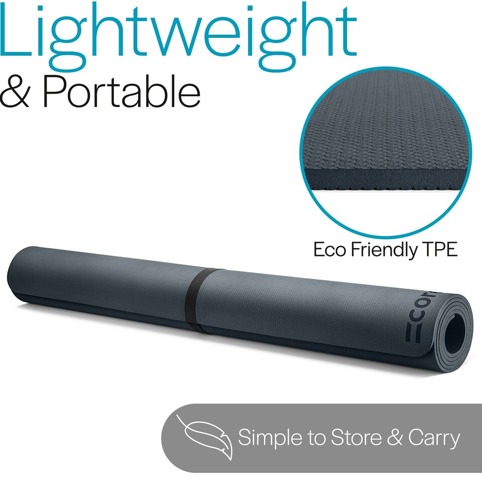 image 1 of Extra Large Exercise Mat (183cm x 116cm) - Black