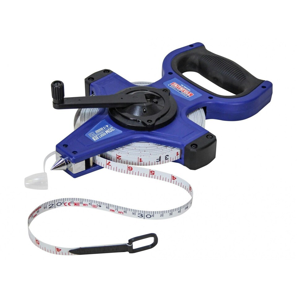 Faithfull Fast Rewind Open Long Tape - Multi Colour - 30m/100ft