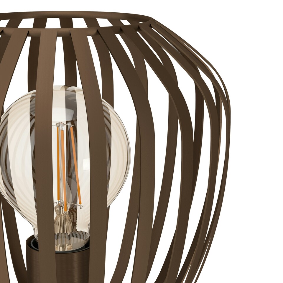 image 1 of EGLO Espinal Brown Steel Contemporary Table Lamp