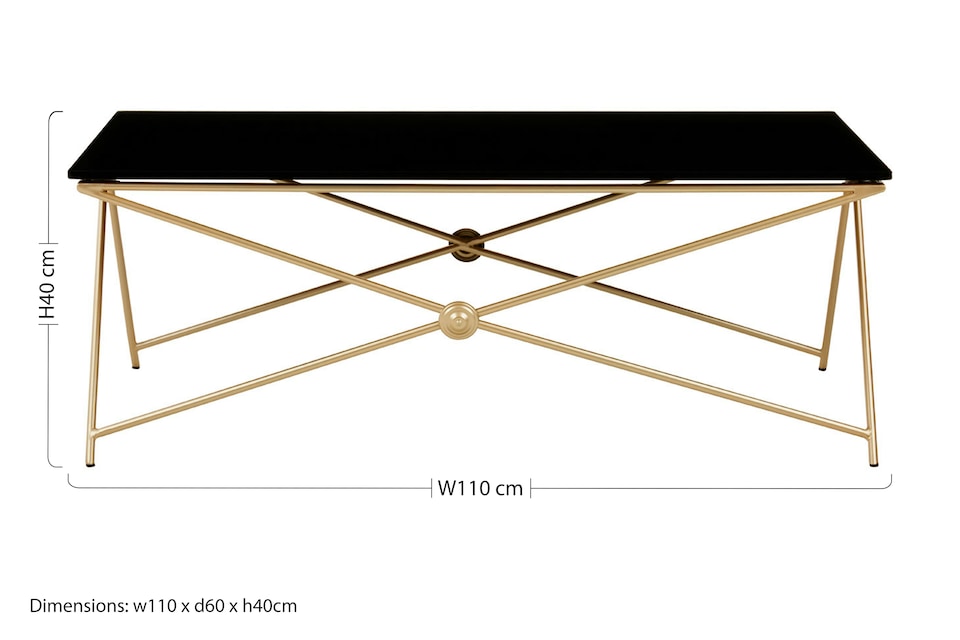 image 1 of Interiors by Premier Durable Gold Finish Coffee Table, Sturdy Display Coffee Table, Easily Maintained Decorative Coffee Table | Gold