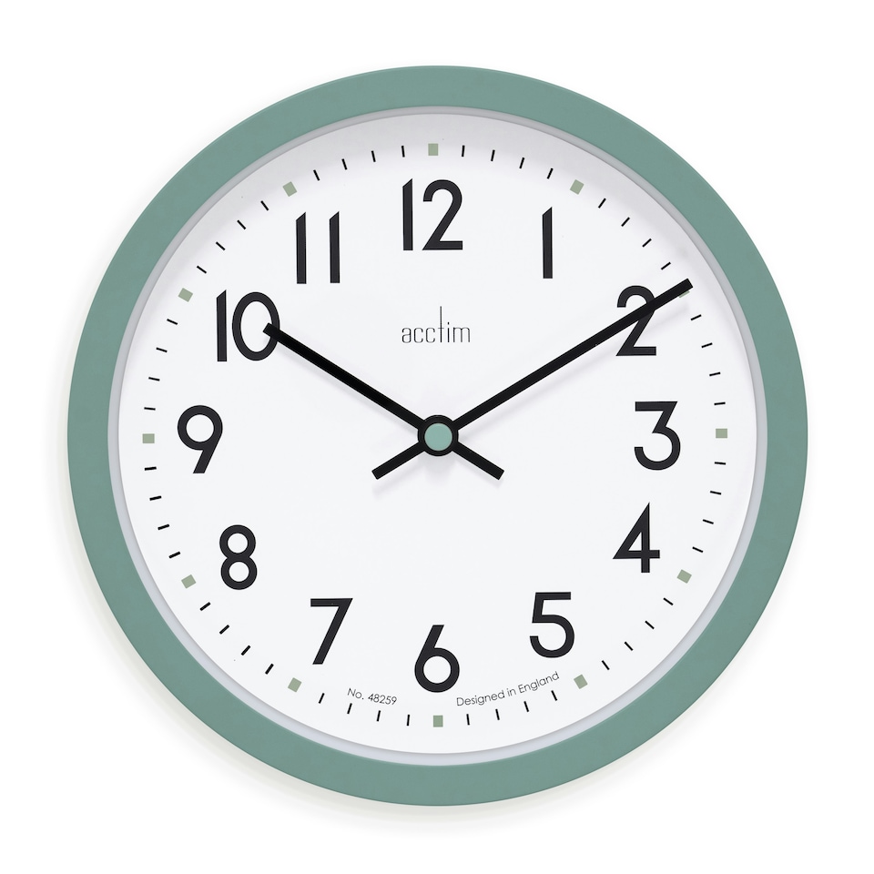 image 1 of Acctim Elstow Small Kitchen Wall Clock Quartz Retro Style 20cm Yellow | Mustard