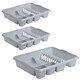image 3 of 2 x Strong Silver Kitchen Counter Dish Drainer Rack For Cutlery With Integral Handles Silver