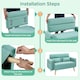 image 6 of Yaheetech Fabric Loveseat Sofa with Lumbar Pillows for Small Space