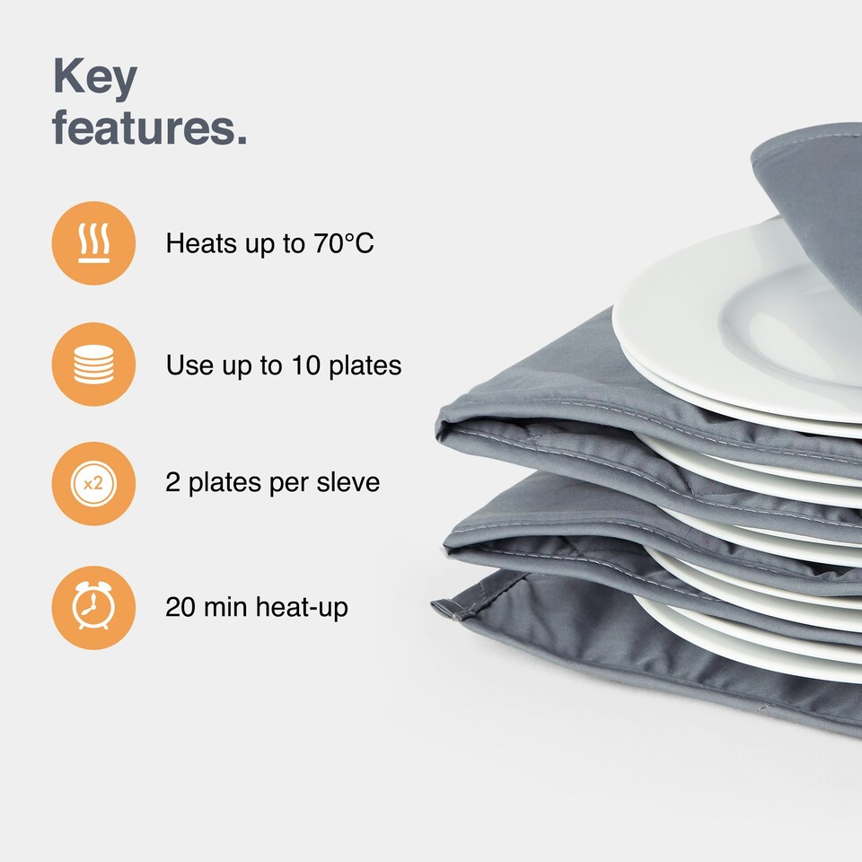image 1 of VonShef Plate Warmer Electric for 10 Plates Double Insulated