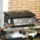 image 2 of Outsunny Portable Gas Plancha BBQ Grill with 2 Stainless Steel Burner, 6kW