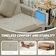 image 8 of HOMCOM Sectional Sofa Bed, L-Shaped 3 Seater Sofa Bed, Reversible Sleeper Sofa with Pull Out Couch Bed, Cushions, Fabric Futon Sofa Bed for Living Room, Beige