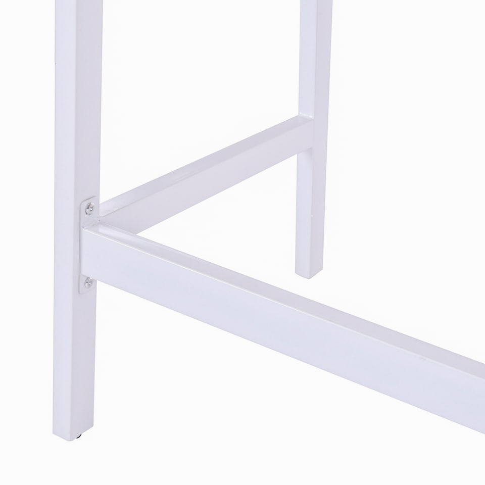 image 1 of HOMCOM Computer Desk, Writing Desk, Study Workstation with Drawer, Storage Compartments, Cable Management, Laptop Table, Metal Frame, 100 x 55 x 81.5cm, Oak and White