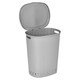 image 4 of 65L Laundry Basket Dirty Washing Clothes Linen Bin Basket with Line Design & Lid | Grey | Grey