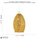 image 5 of Industrial and Contemporary Twisted Wire Mesh Metal Light Shade in Shiny Gold