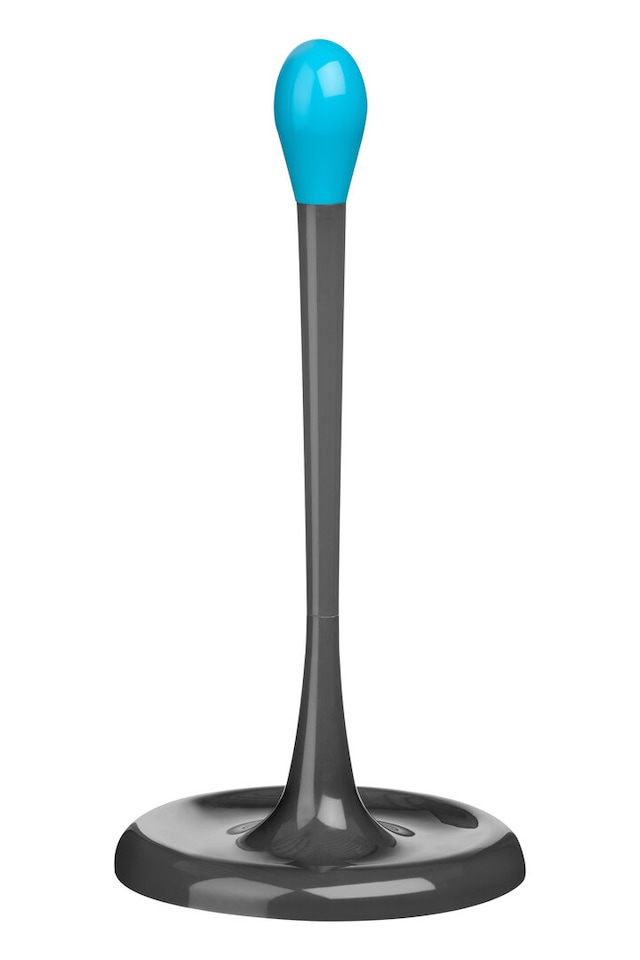 image 1 of Grey and Blue Kitchen Roll Holder