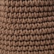 image 3 of Homescapes Chocolate Cotton Knitted Round Storage Basket - 37 x 21cm Brown | M