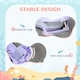 image 4 of ZONEKIZ Foldable Baby Bathtub w Non-Slip Support Legs, Cushion Pad - Purple
