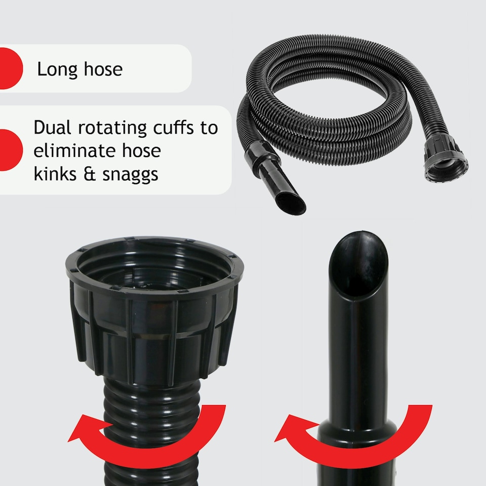 image 1 of SPARES2GO Spare Parts Brush Kit Turbo Head for Numatic Henry Hetty Vacuum  Rods Hose Tools