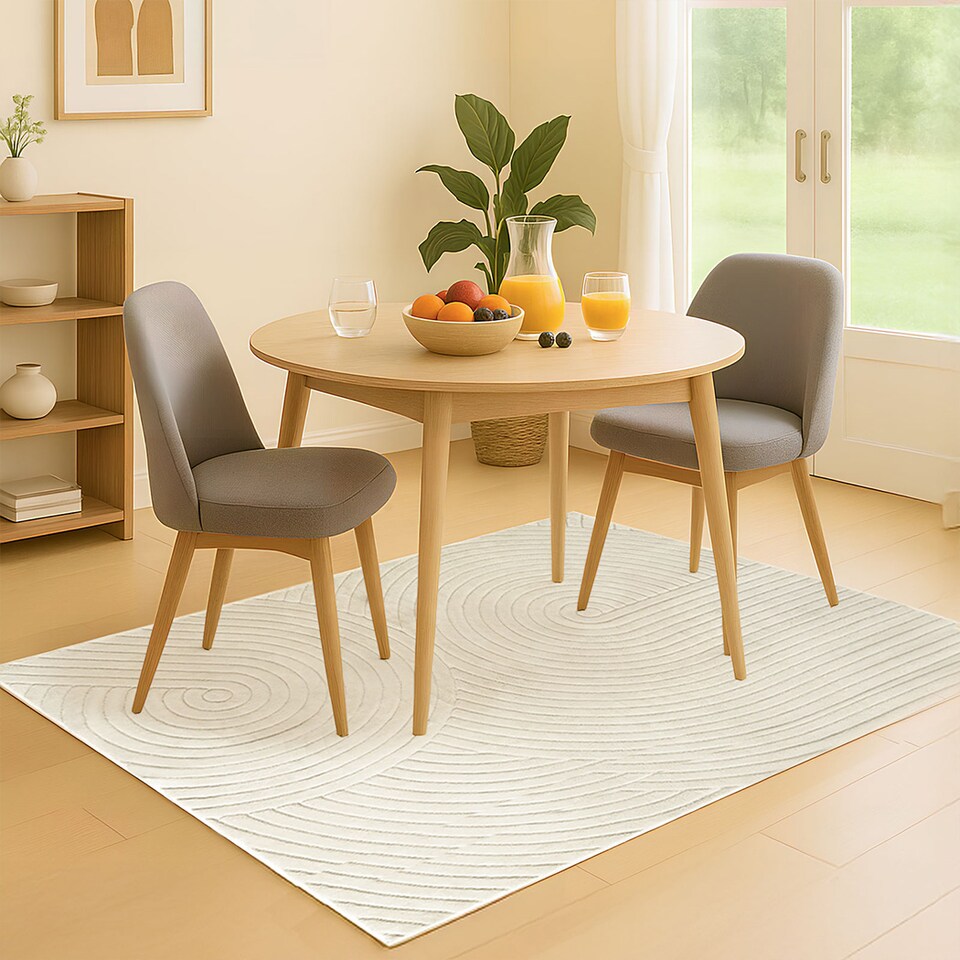 image 1 of Marlow 120x160cm Plush Velvet Area Rug Washable Non Slip Floor Mat Living Room | Cream | Cream