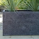 image 5 of Primrose Poly Terrazzo Stone Small Black Outdoor Patio Trough Planter 80cm