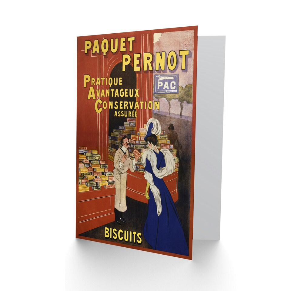 image 1 of Leonetto Cappiello Art Card Biscuits Pernot Vintage Advert